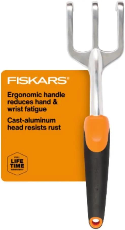 Fiskars Ergo Cultivator for Digging, Aerating Soil, and Weeding, Heavy Duty Garden Tool with Hanging Hole by GreenHaven Gardens