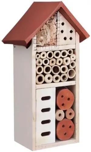 Lulu Home Wooden Insect House, Hanging Insect Hotel for Bee, Butterfly, Ladybirds, Beneficial Insect Habitat, Bug Hotel Garden, 10.4 X 3.4 X 5.4 Inch by GreenHaven Gardens