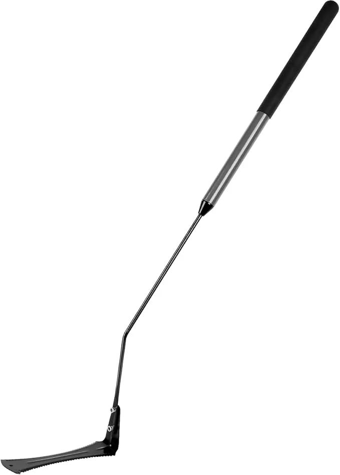 Walensee Grass Whip with Double-Edged Serrated Sharp Steel Blade Weed Grass Cutter with Soft Rubber 22-Inch Handle Cut Tall Grass and Overgrown Weeds in The Yard, Fields, and Ditches, Black,1 Pack by GreenHaven Gardens