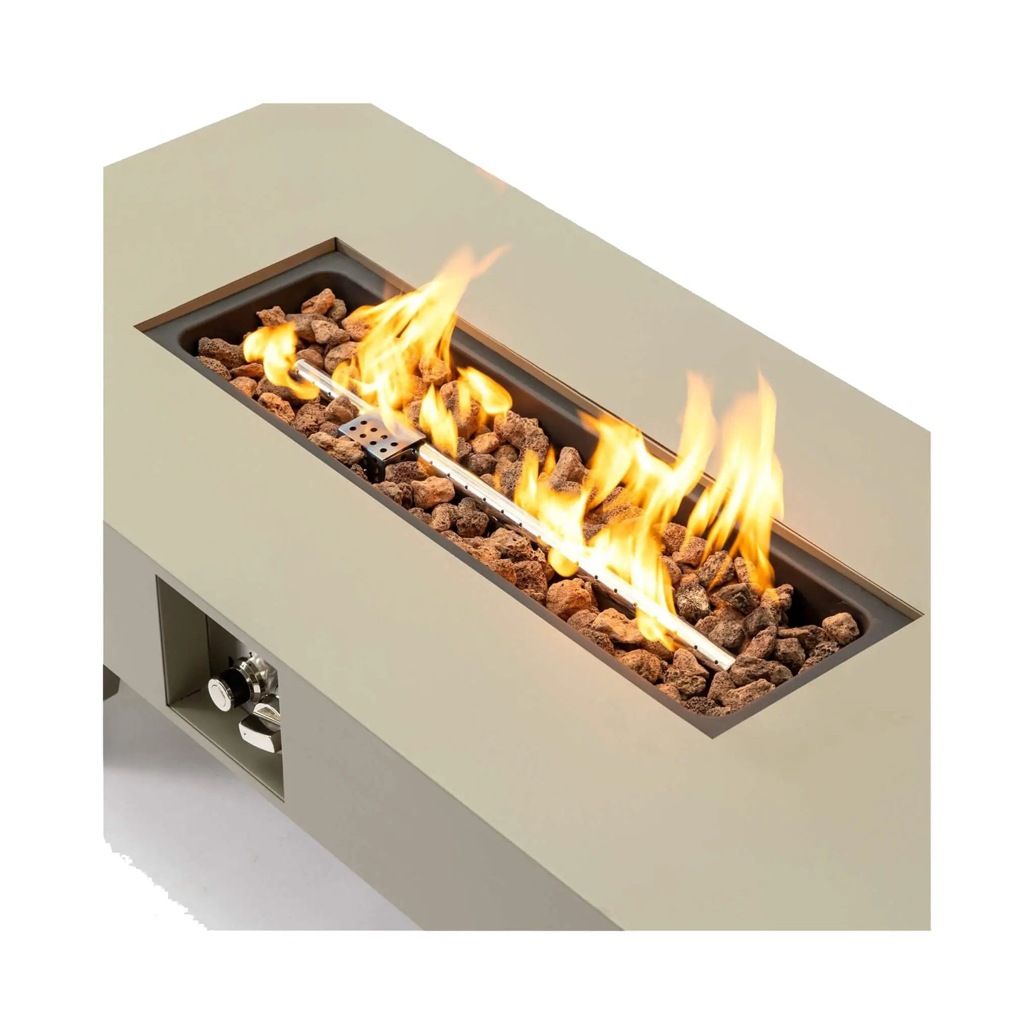 Alora 42-Inch 50K BTU Iron Liquid Propane Fire Pit Table With Glass Stones (SAK63845) by SAKSBY WHOLESALE