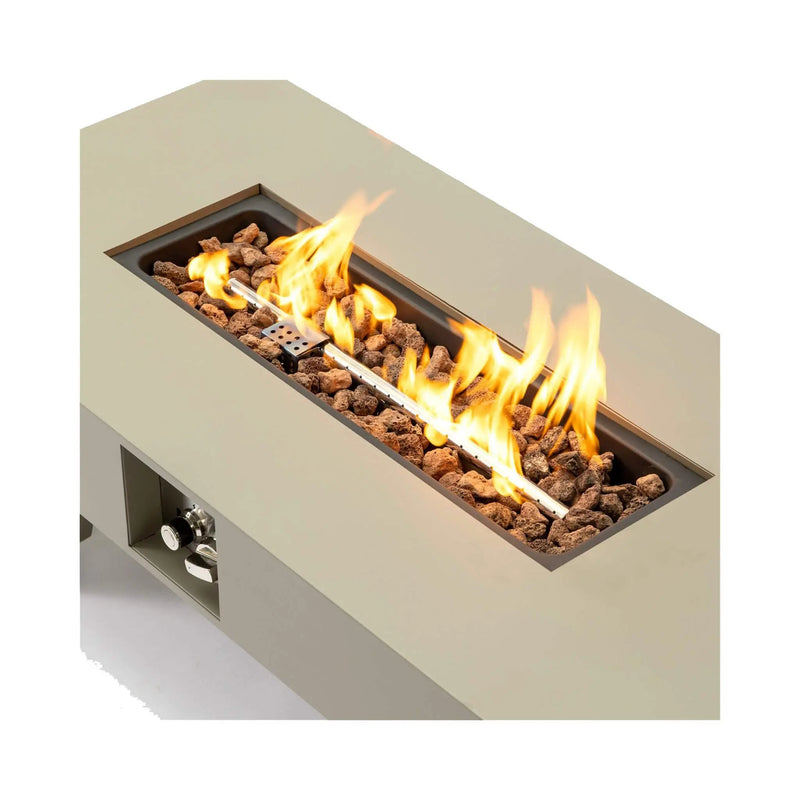Alora 42-Inch 50K BTU Iron Liquid Propane Fire Pit Table With Glass Stones (SAK63845) by SAKSBY WHOLESALE