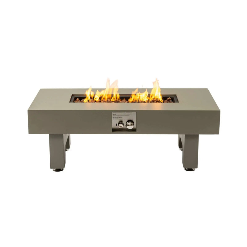 Alora 42-Inch 50K BTU Iron Liquid Propane Fire Pit Table With Glass Stones (SAK63845) by SAKSBY WHOLESALE