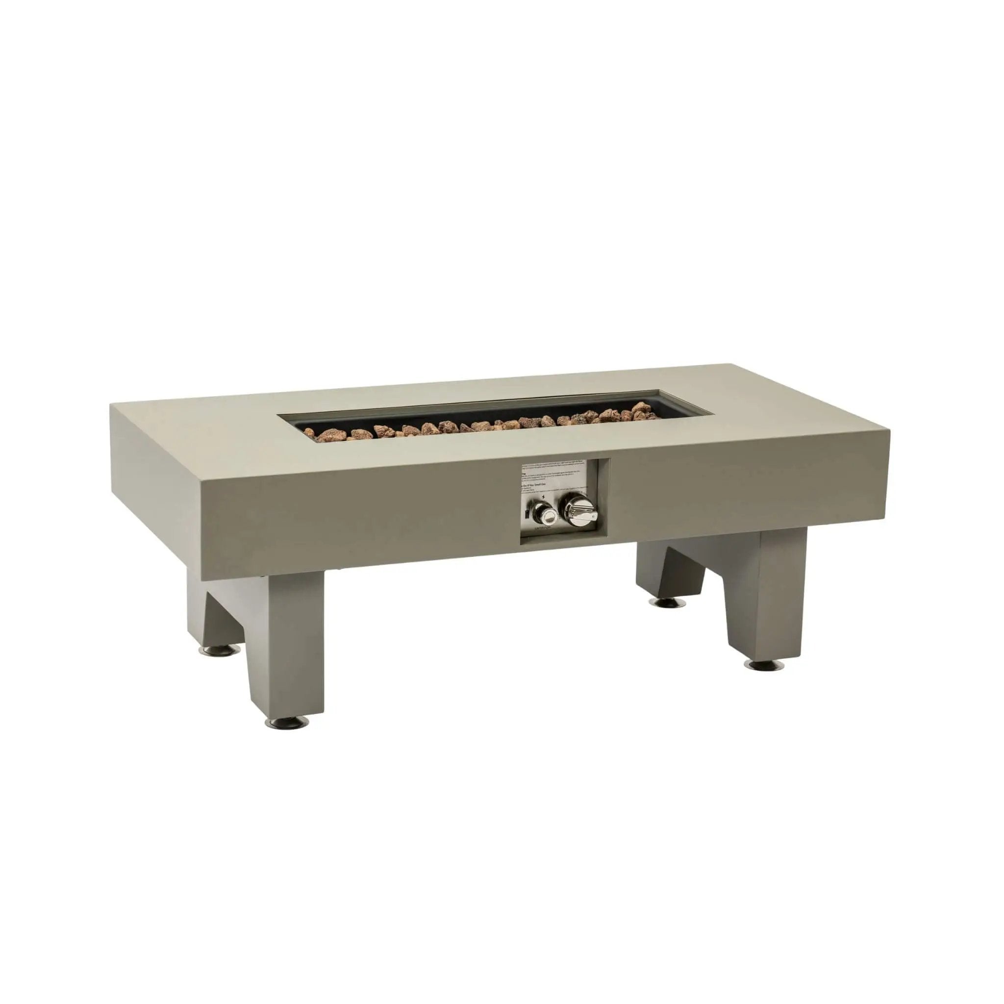 Alora 42-Inch 50K BTU Iron Liquid Propane Fire Pit Table With Glass Stones (SAK63845) by SAKSBY WHOLESALE