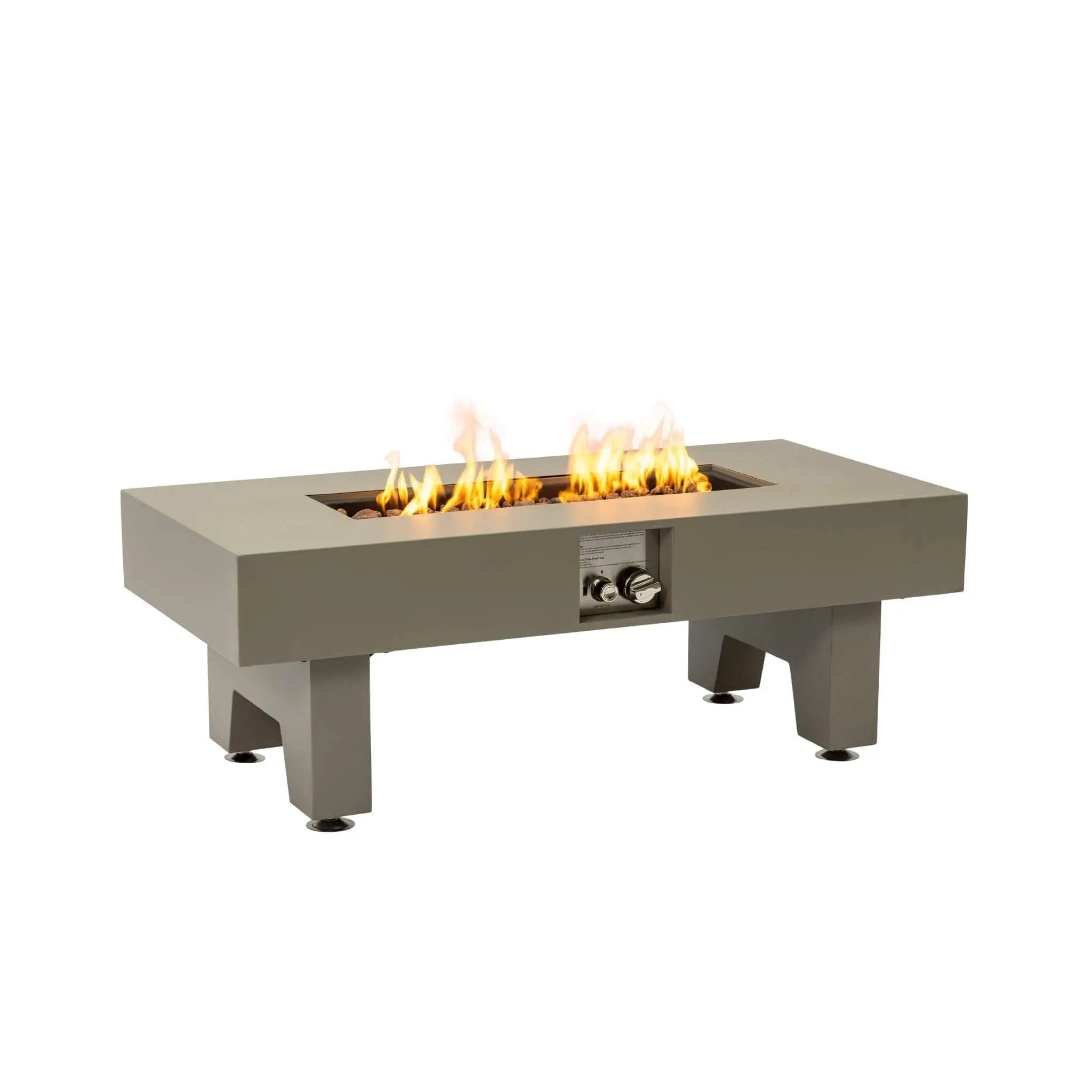 Alora 42-Inch 50K BTU Iron Liquid Propane Fire Pit Table With Glass Stones (SAK63845) by SAKSBY WHOLESALE