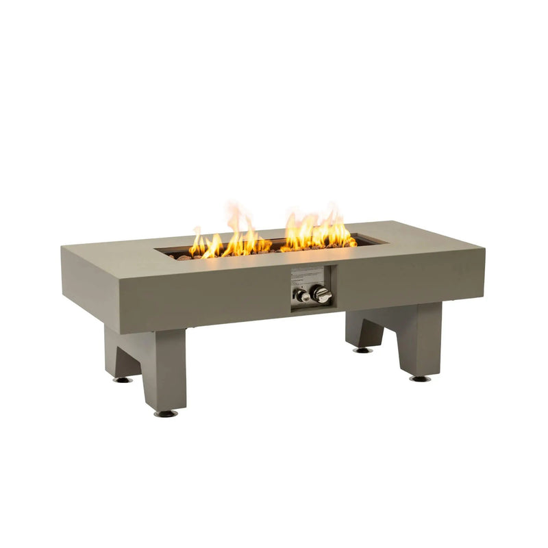 Alora 42-Inch 50K BTU Iron Liquid Propane Fire Pit Table With Glass Stones (SAK63845) by SAKSBY WHOLESALE