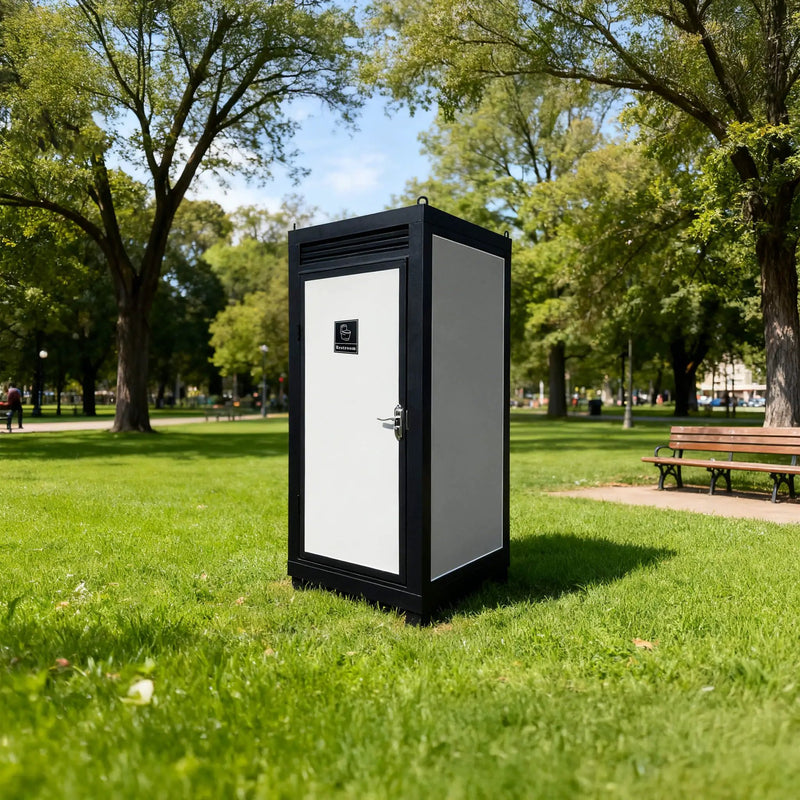 42-Inch One-Person Portable Outdoor Toilet Cabin With Light, Sink And Vent Fan (SAK45672) by SAKSBY WHOLESALE