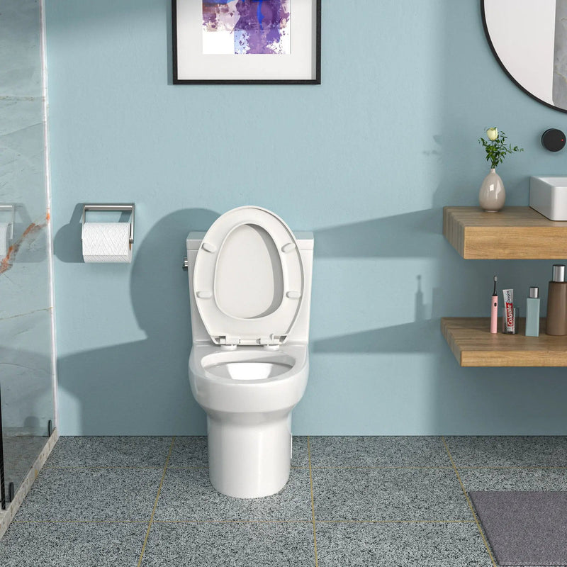 1 Piece Toilet & Soft Closing Seat - White by HouseOfZazla