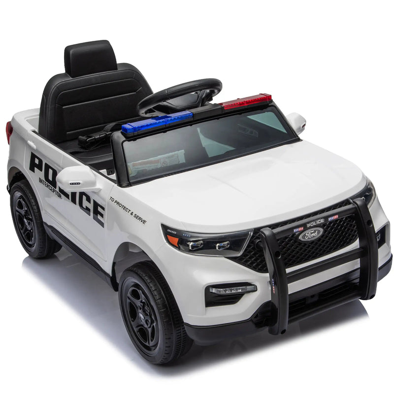 Licensed Ford Police 12V Ride-On Truck with Parental Remote Control by HouseOfZazla