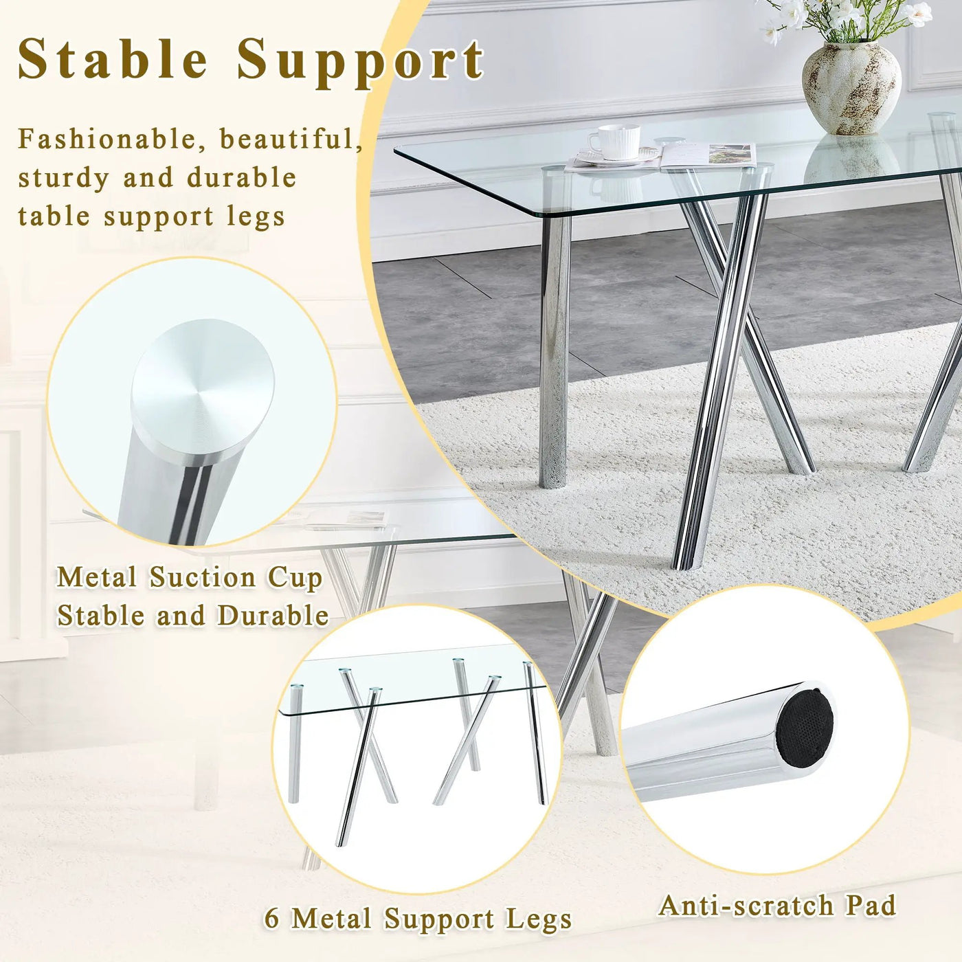Dining Table With Transparent Surface by HouseOfZazla
