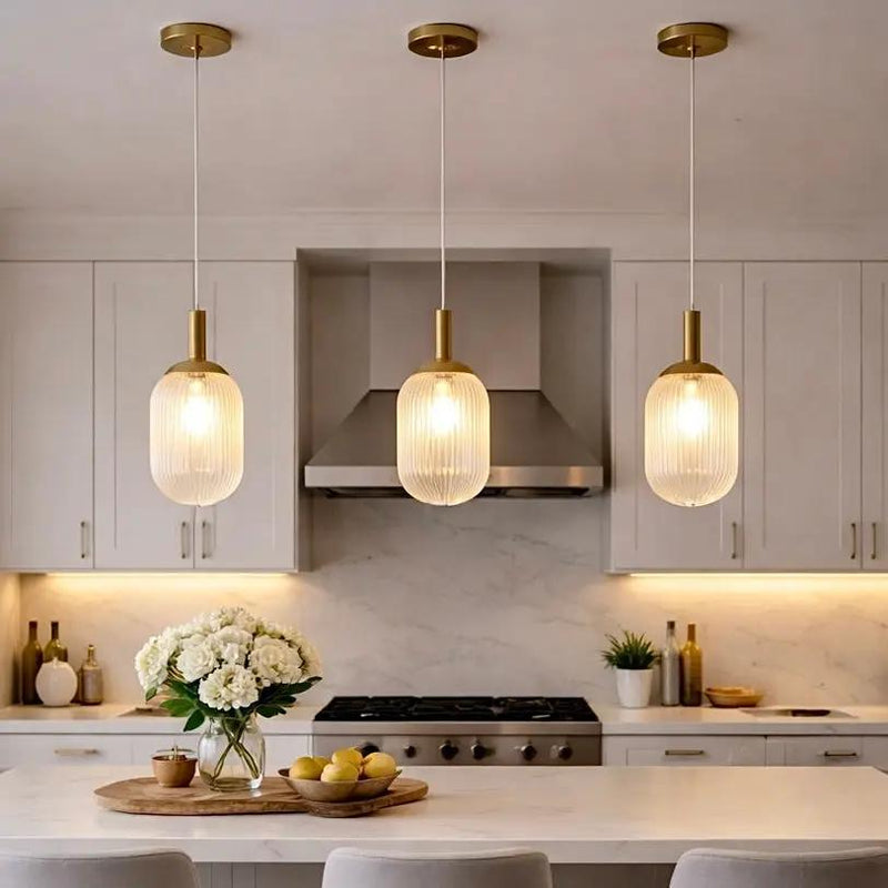 Modern Style Pendant Lamp - Bronze and Clear by HouseOfZazla