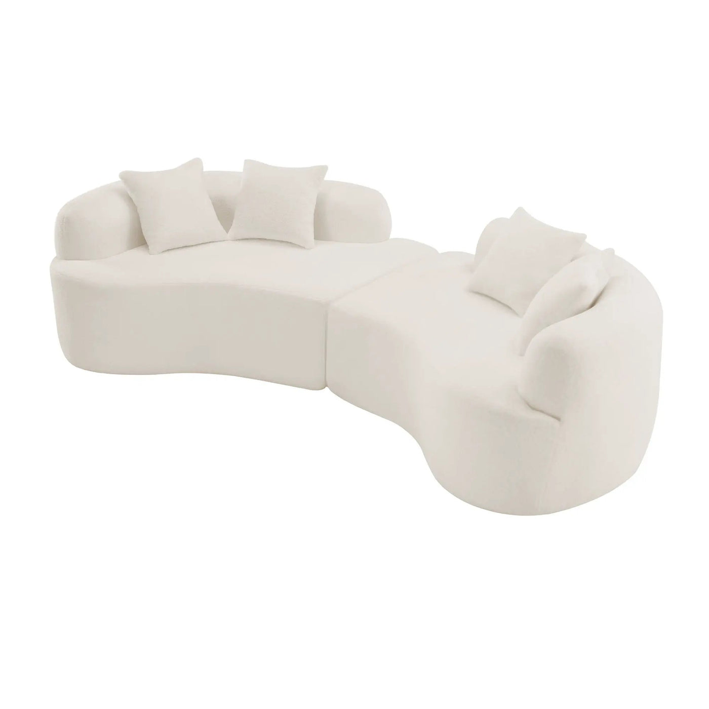 Curved 4 Seater Full Compression Sponge Sofa by HouseOfZazla