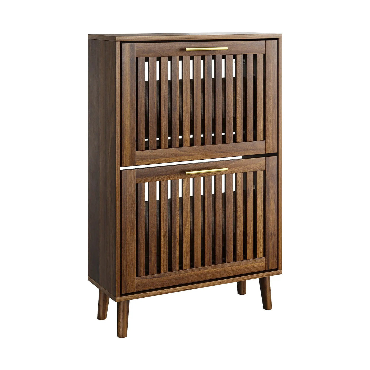 Medieval Modern Shoe Cabinet With 2 Flip Drawers And Fence Design by HouseOfZazla