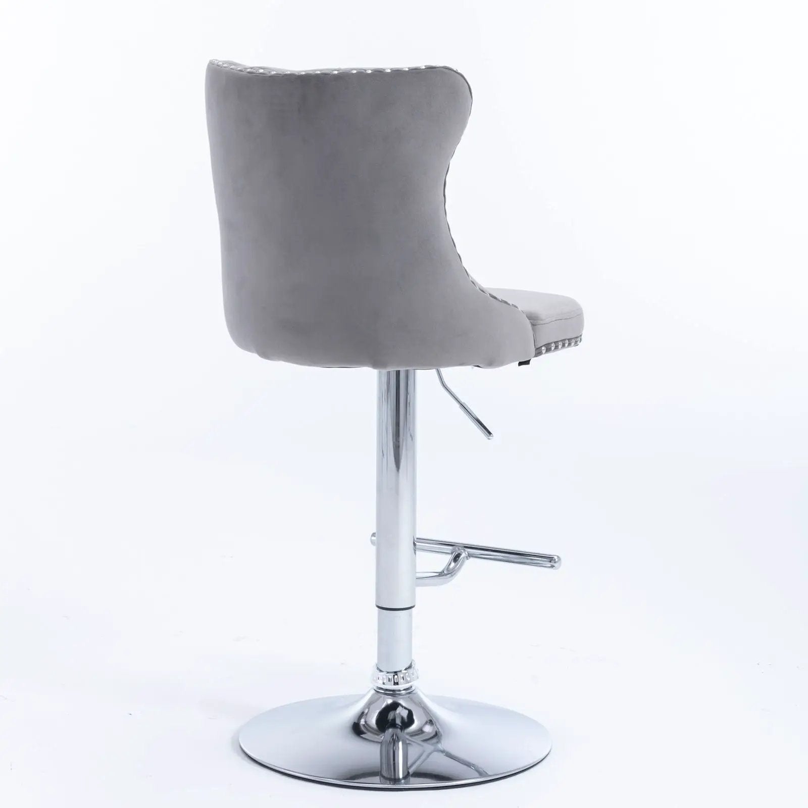 Swivel Barstools Adjusatble Seat Height From 25-33", Modern Upholstered Base Bar Stools With Backs Comfortable Tufted For Home Pub And Kitchen Island (Set of 2) by Unique Piece Furniture