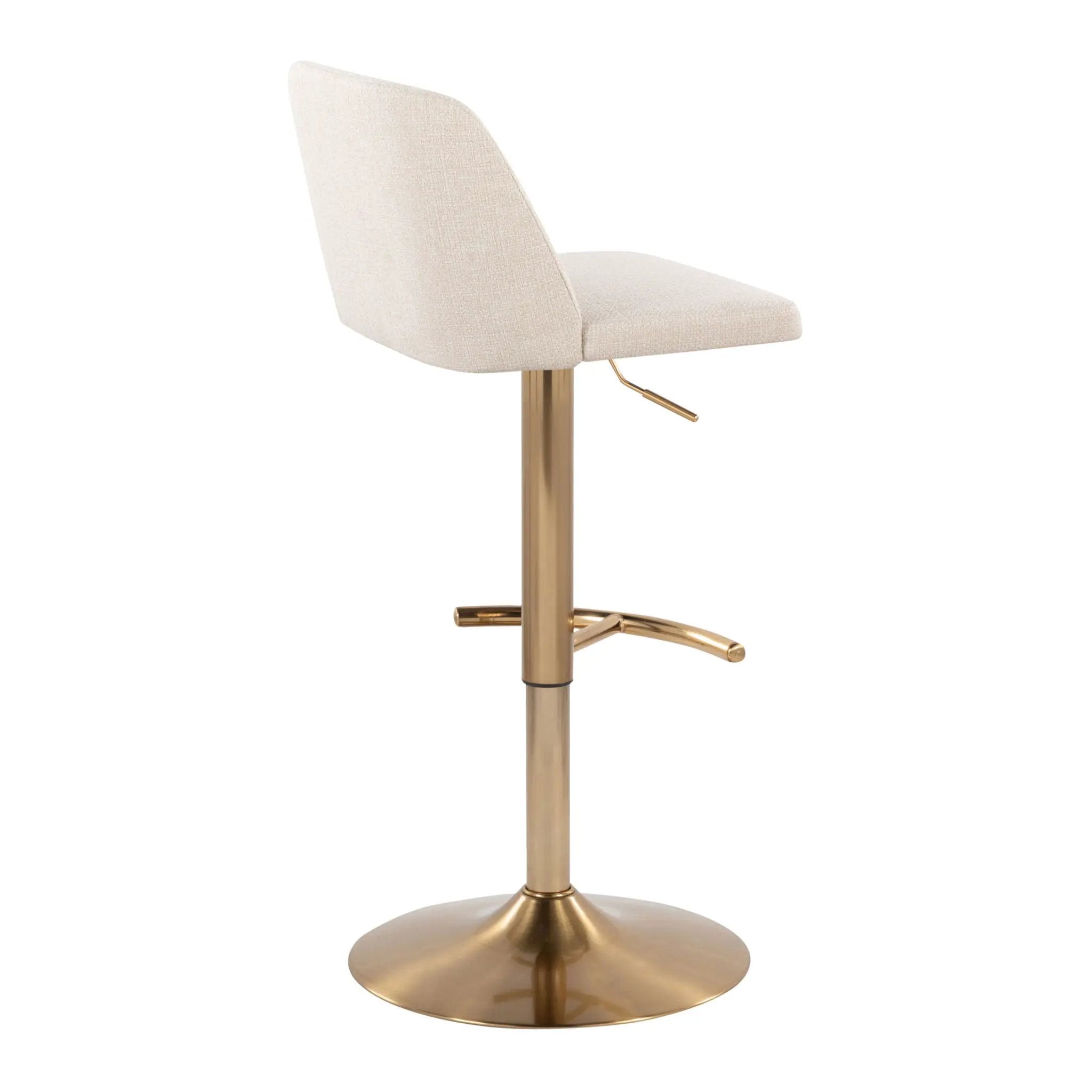 Toriano - Contemporary Adjustable Barstool With Swivel With Rounded T Footrest (Set of 2) by Unique Piece Furniture