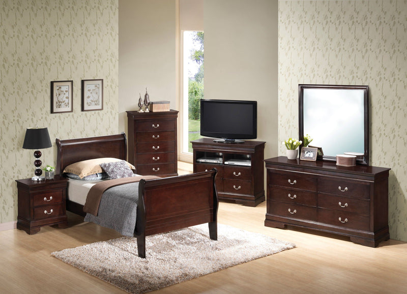 Louis Phillipe - Panel Sleigh Bed by Unique Piece Furniture