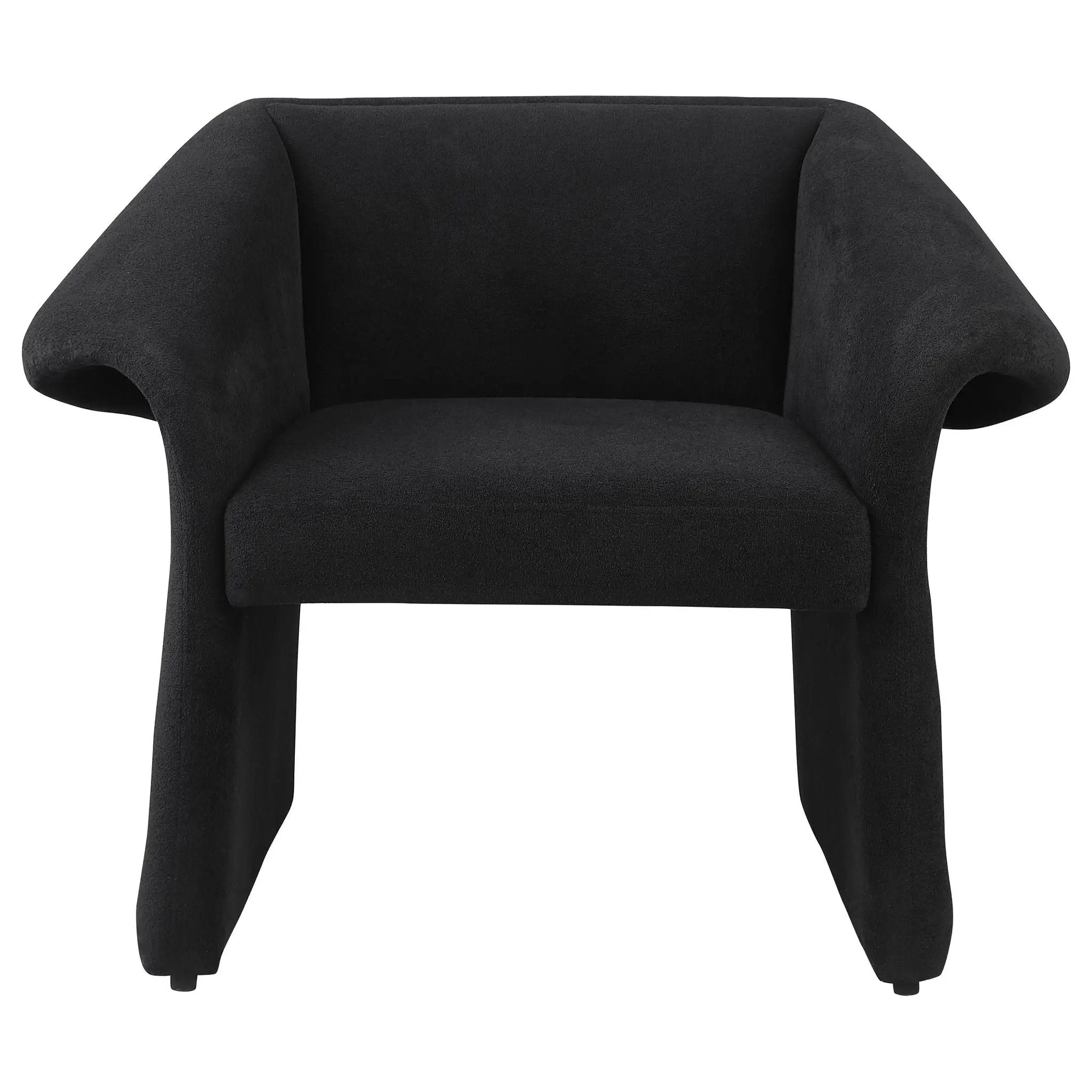 Ramsey Upholstered Sloped Arm Accent Chair Black by Unique Piece Furniture