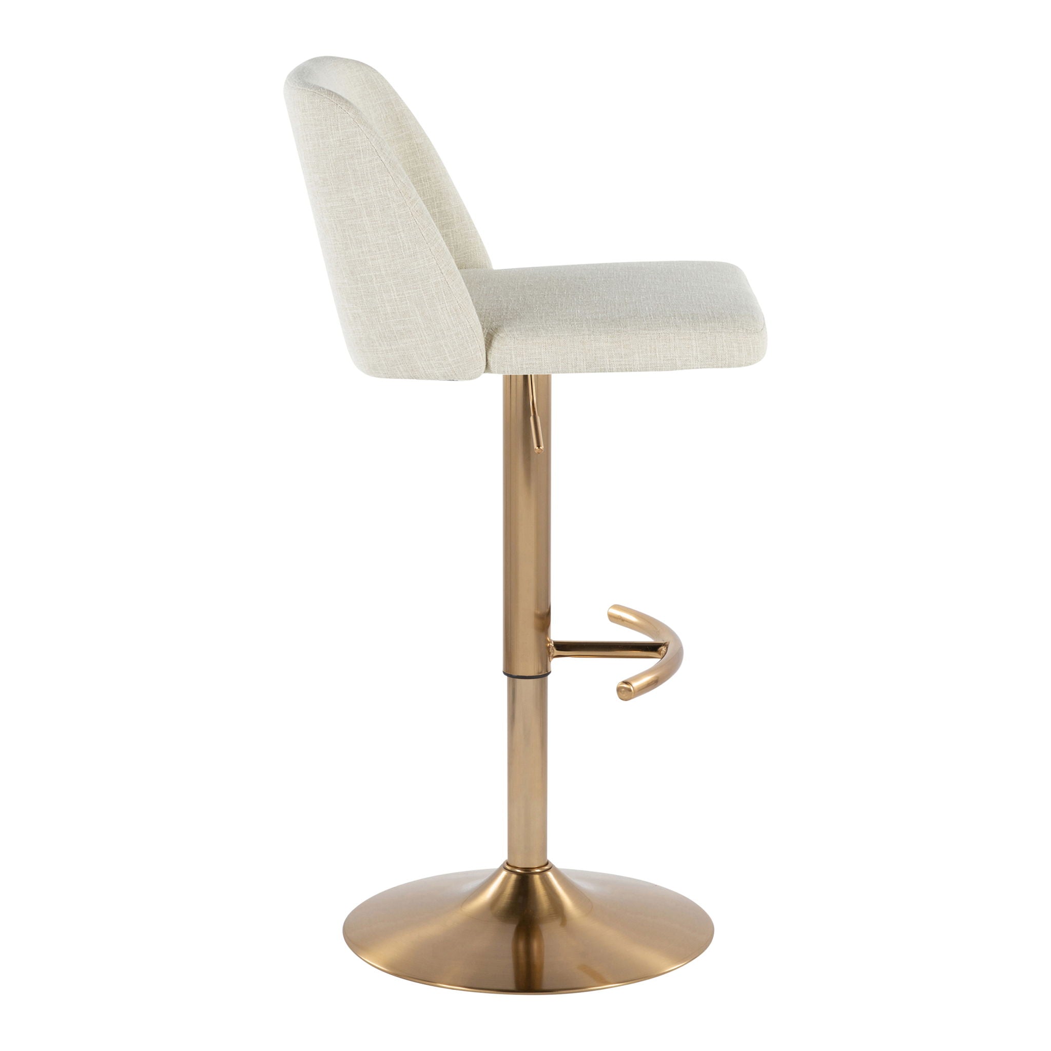 Toriano - Contemporary Adjustable Barstool Swivel With Rounded T Footrest (Set of 2) by Unique Piece Furniture