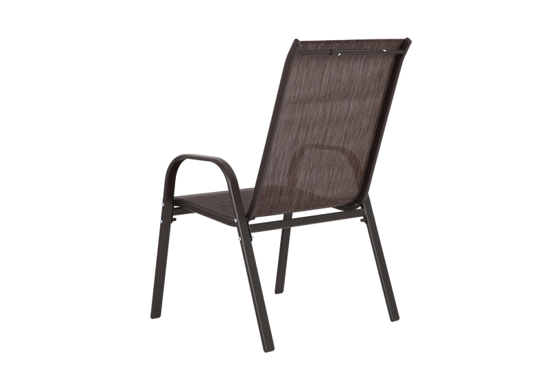 4 Piece Patio Chairs Set with Breathable Textilene Fabric (Brown) by HouseOfZazla