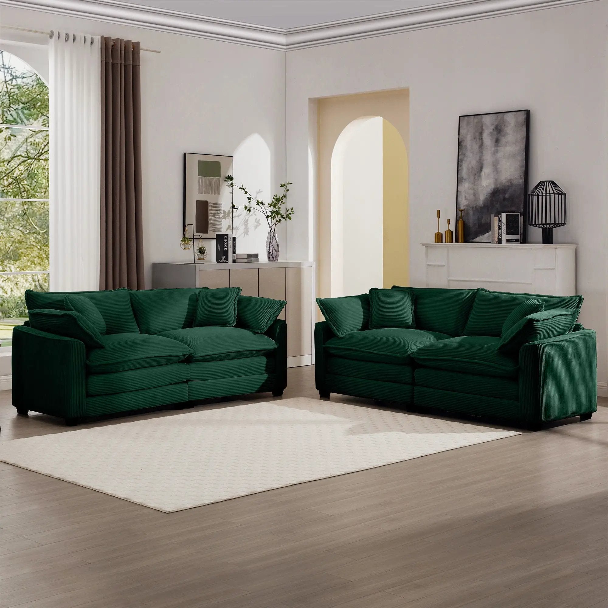 Elegant Oversized Sectional Sofa Set With Deep Seats And Flexible Layout by Unique Piece Furniture