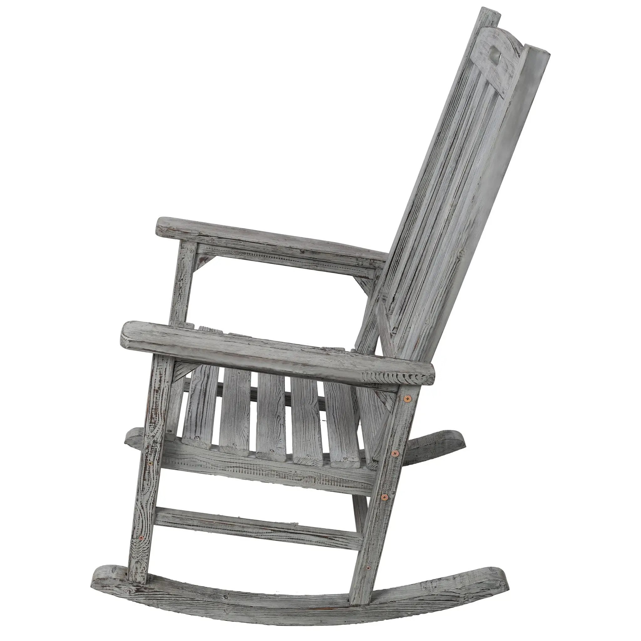 Oversized Porch Rocker Chair With Wide Seat And Tall Backrest by Unique Piece Furniture