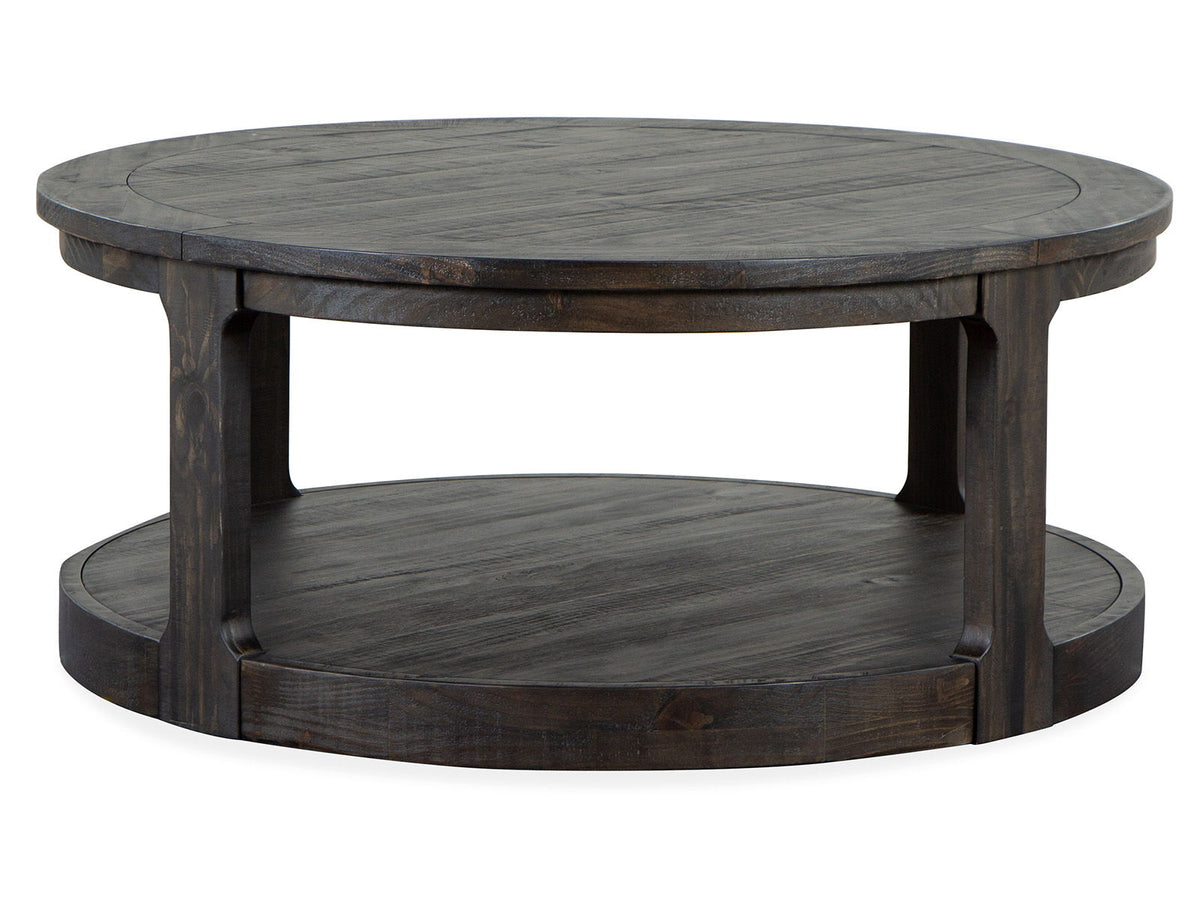 Boswell - Round Cocktail Table (With Casters) - Peppercorn, photo 4 of 7