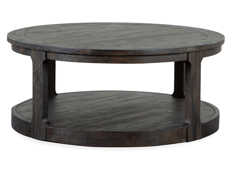 Boswell - Round Cocktail Table (With Casters) - Peppercorn, photo 4 of 7