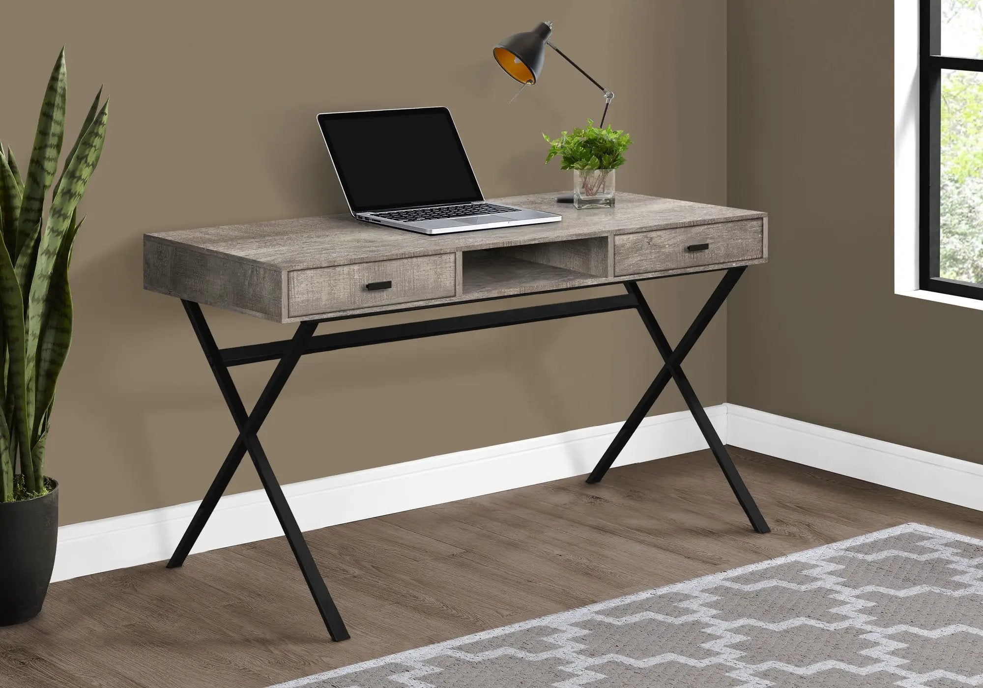 Computer Desk For Home Office, Laptop, Storage Drawers, Glossy Contemporary & Modern by Unique Piece Furniture