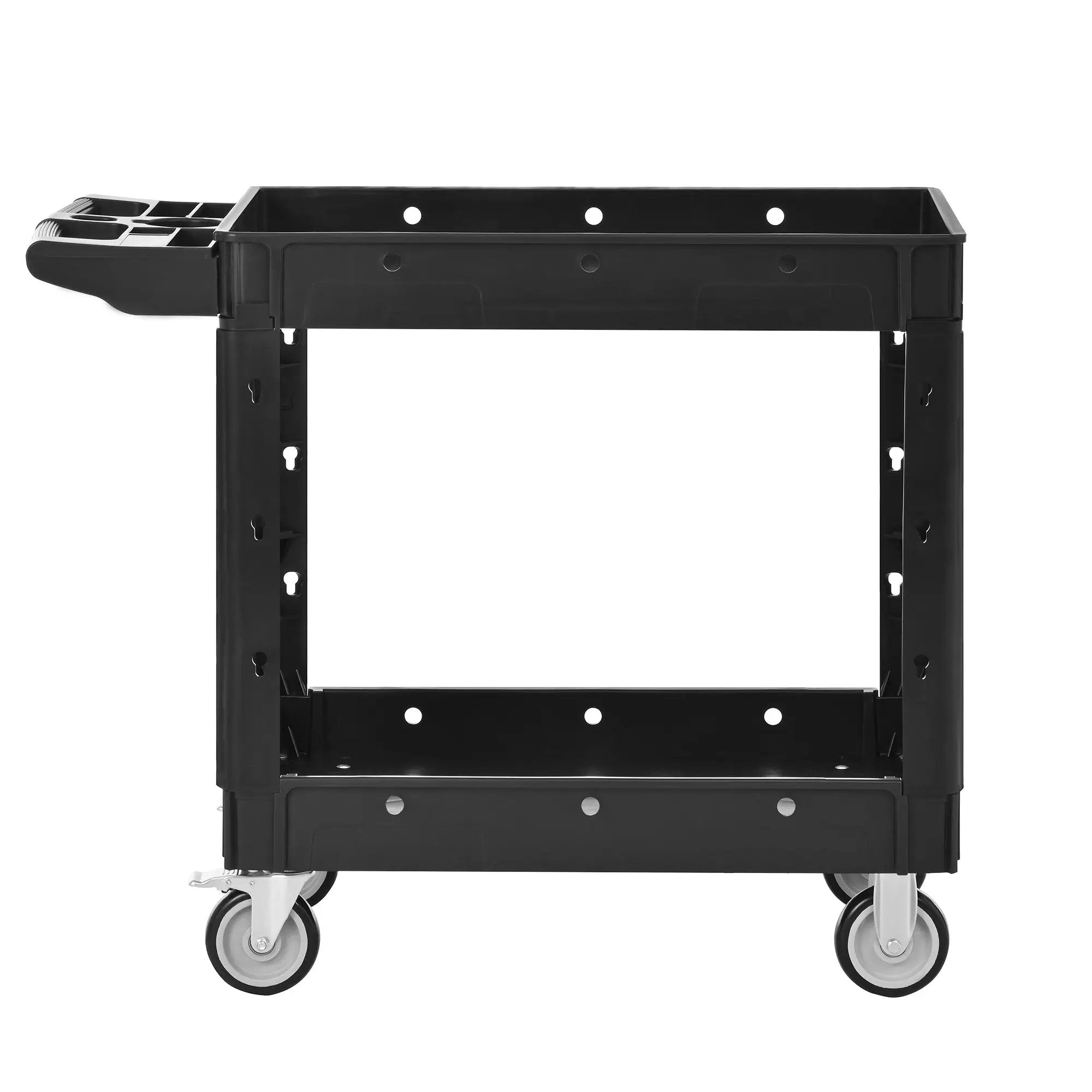 Two-Shelf Utility Cart with Wheels, 600 lbs Capacity by HouseOfZazla