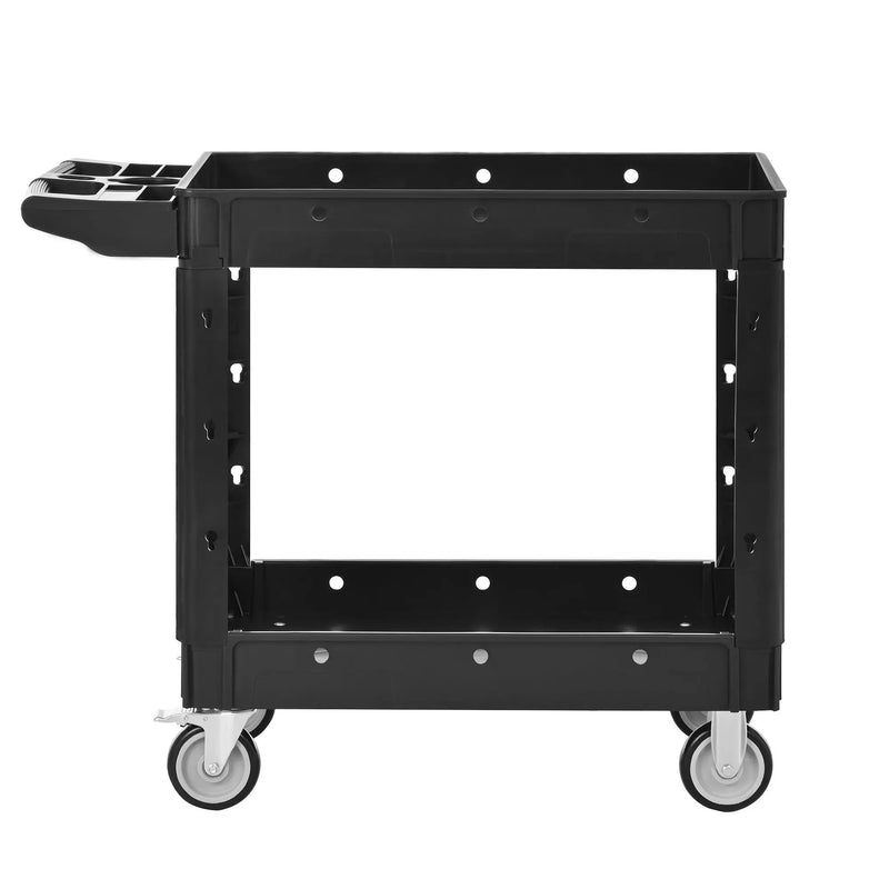 Two-Shelf Utility Cart with Wheels, 600 lbs Capacity by HouseOfZazla