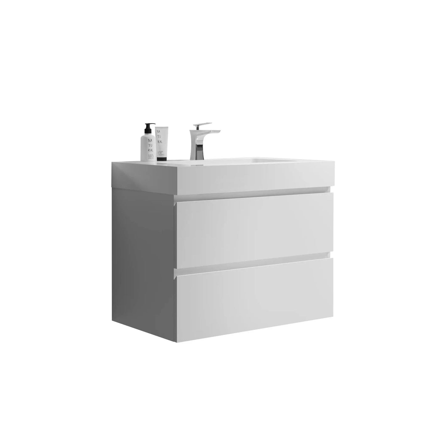 Alice - Bathroom Vanity With Large Storage, Sink, Wall Mounted by Unique Piece Furniture