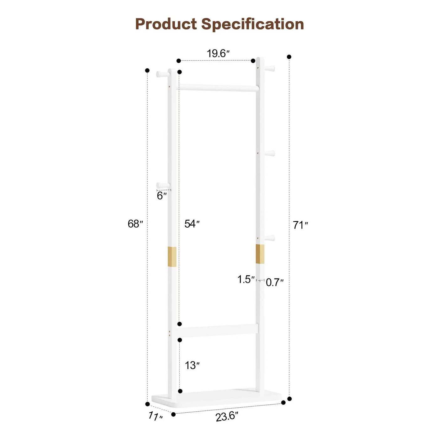 Solid Wood Simple Hat Rack by HouseOfZazla