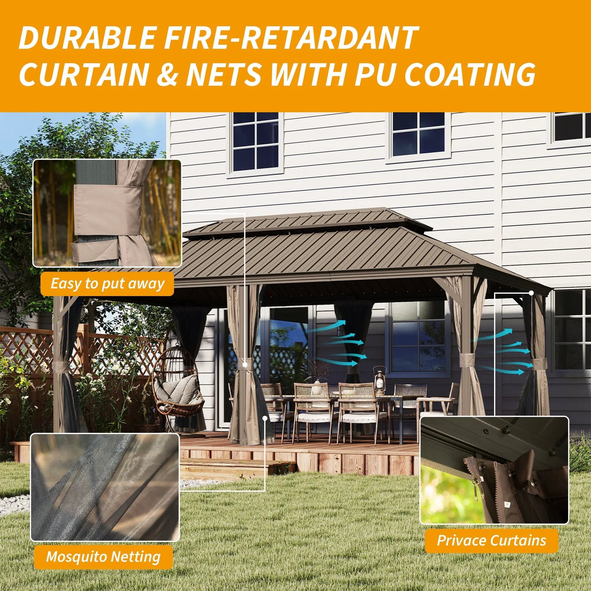 14' X 20' Hardtop Gazebo with Upgraded Features by HouseOfZazla