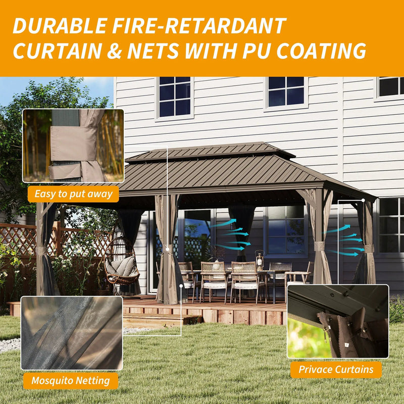 14' X 20' Hardtop Gazebo with Upgraded Features by HouseOfZazla