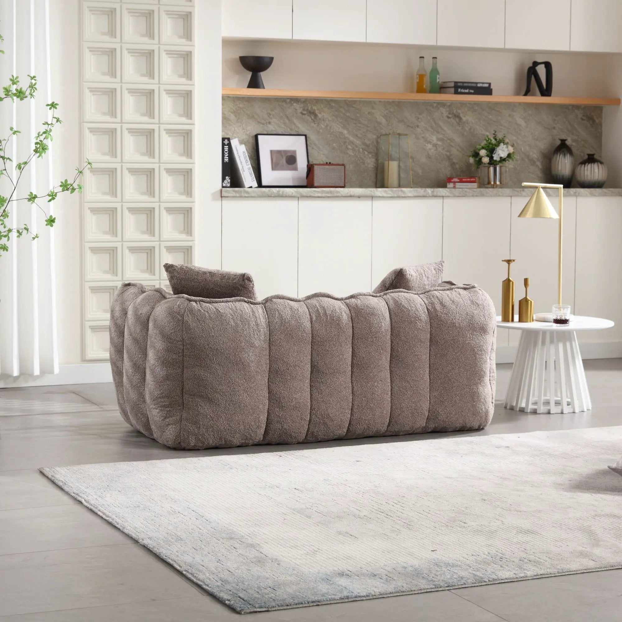 Cozy Beanbag Chair With High Resilience Foam Core For 2 by HouseOfZazla