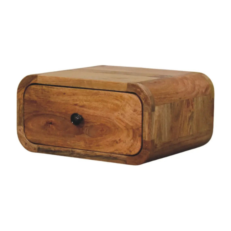 Avora Mini Wall-Mounted Oak-ish Nightstand, 1-Drawer by HouseOfZazla