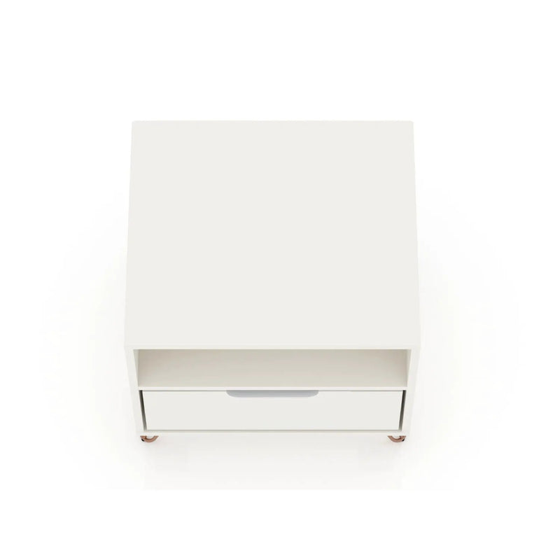 Rockefeller - Nightstand With 1 Drawer - White by HouseOfZazla
