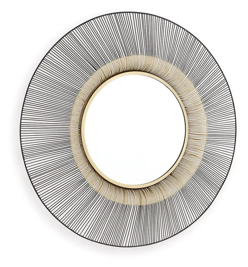 Dallmen - Accent Mirror - Black / Gold Finish by Unique Piece Furniture
