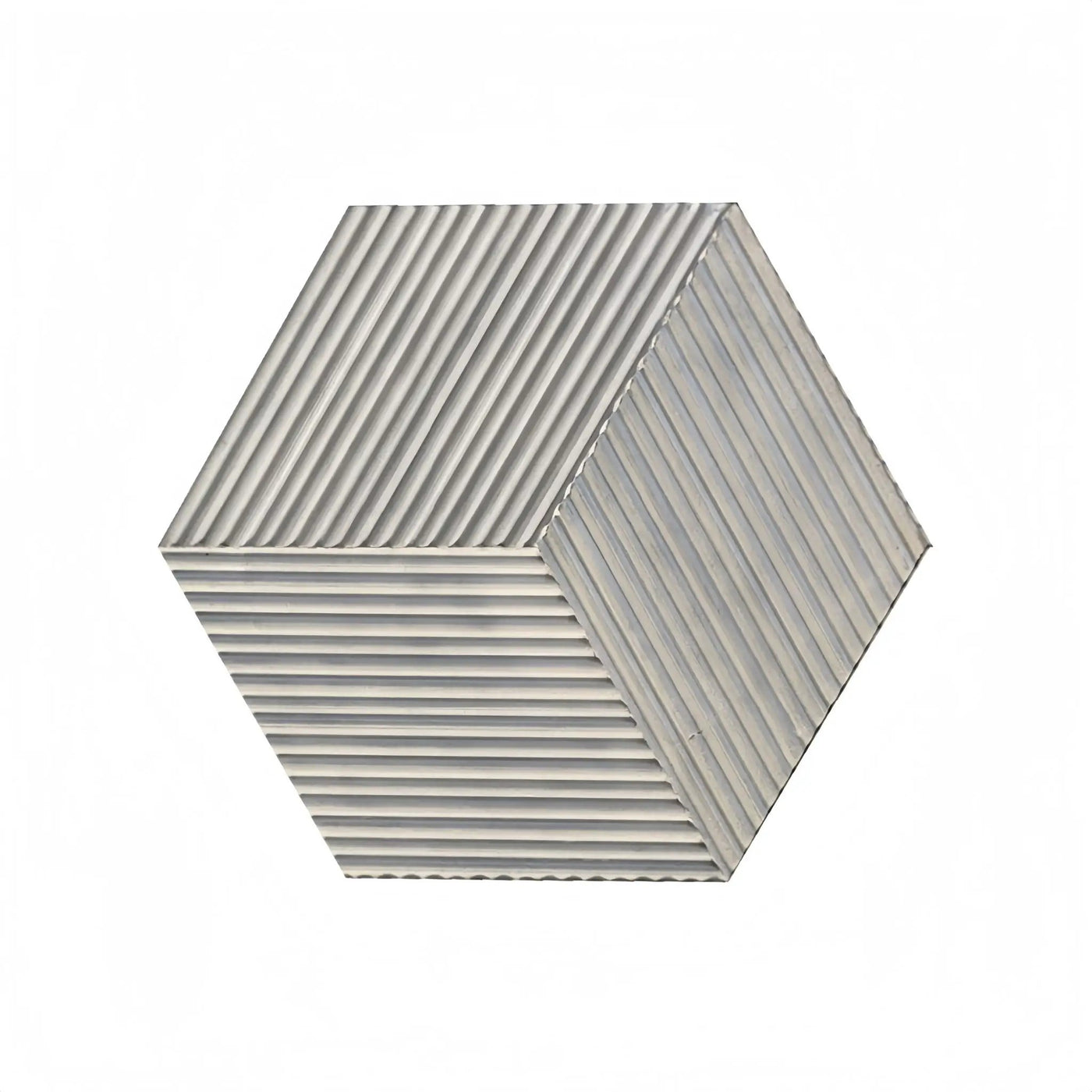 Hexagon Natural Stone Marble Tile, 3D Fluted (Set of 12) by HouseOfZazla