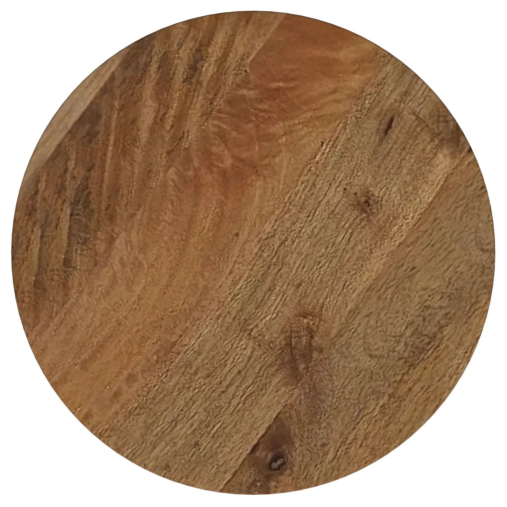 Aureo Round Solid Wood Accent Side Table Wild Honey by Unique Piece Furniture