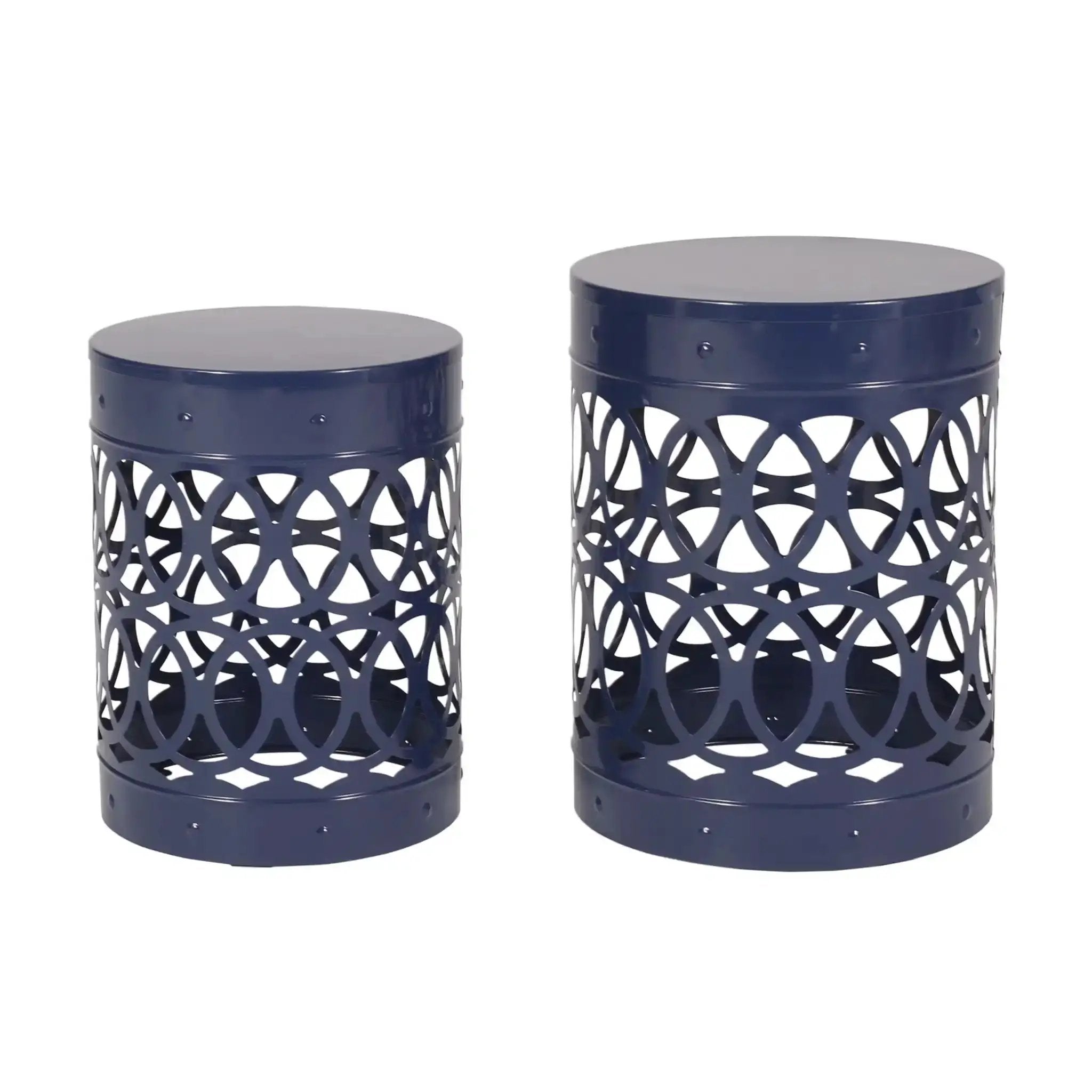 Delight - Powder Coated Iron End Table (Set of 2) by HouseOfZazla