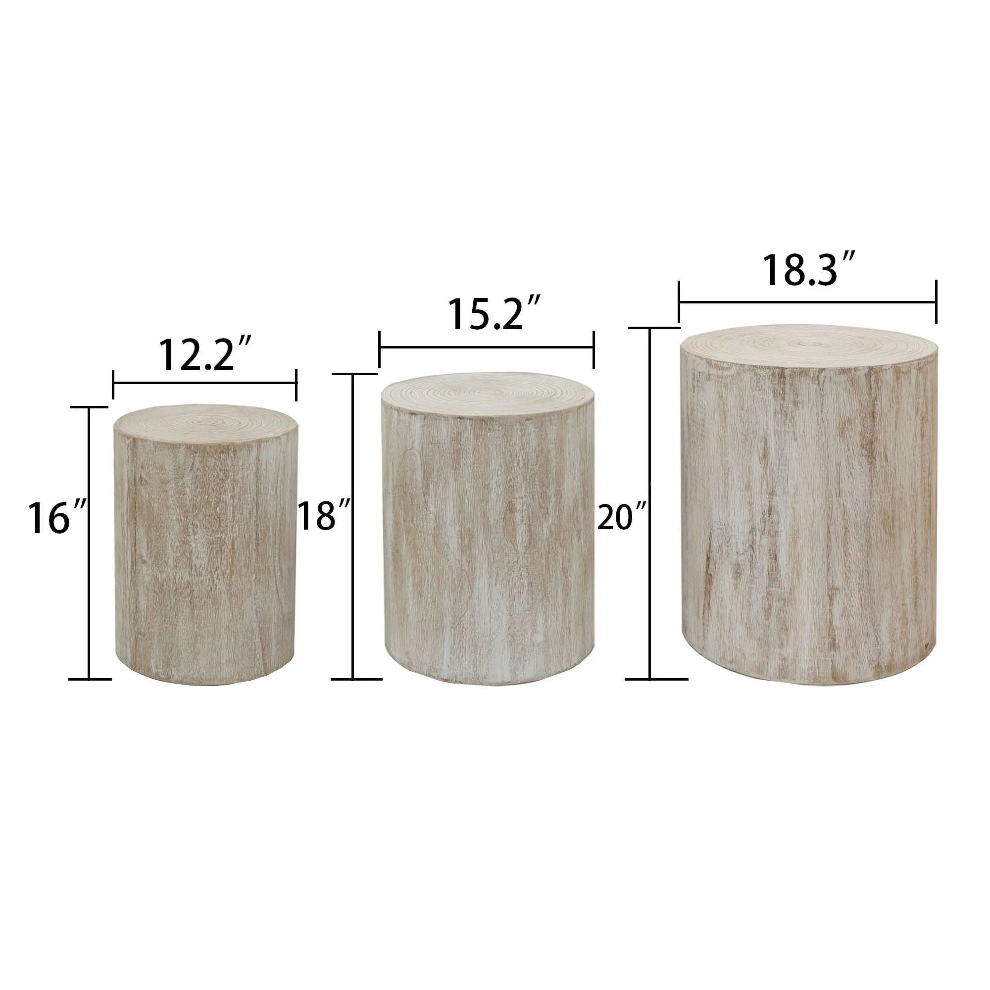 Cylinder Nesting Tables (Set of 3) by Unique Piece Furniture