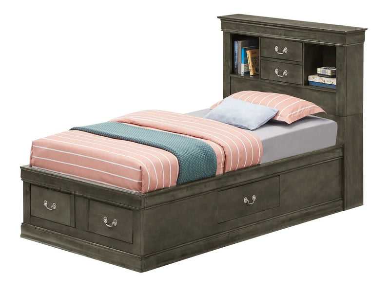 Traditional Style Bookcase Storage Bed by Unique Piece Furniture