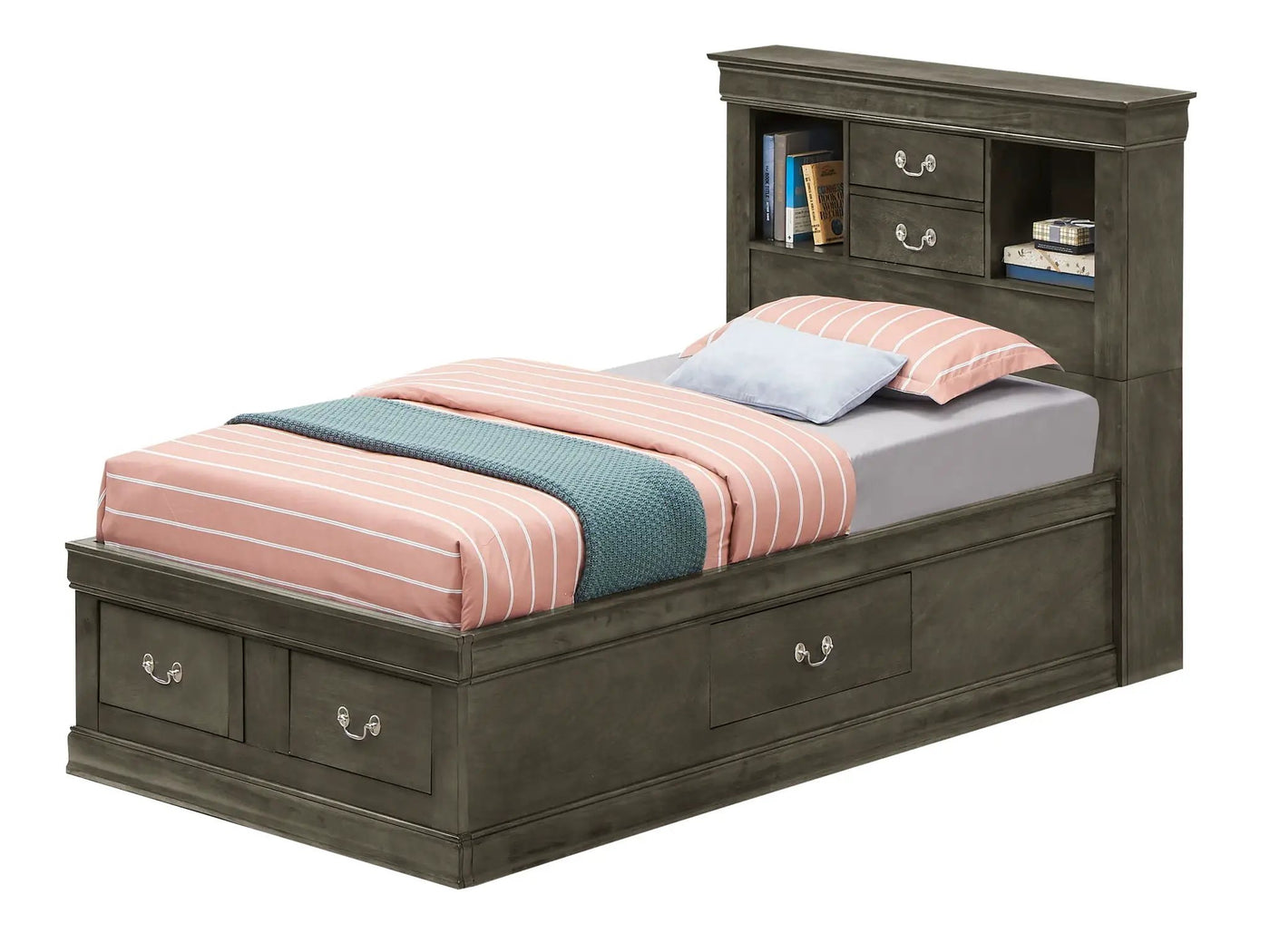 Traditional Style Bookcase Storage Bed by HouseOfZazla