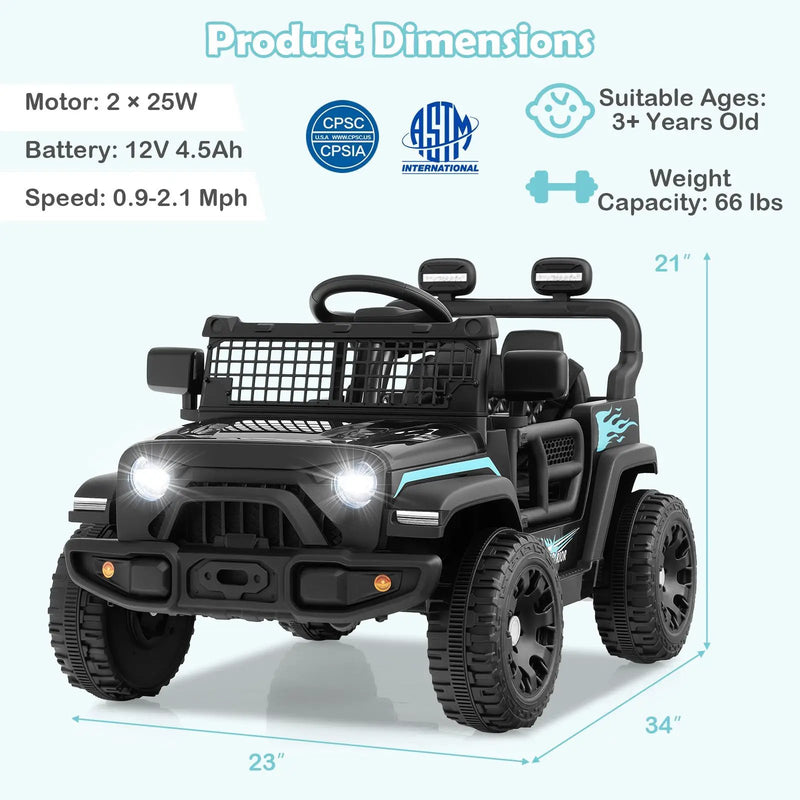12V Kids Ride on Truck Car Battery Powered Electric Vehicle by DirectDeals