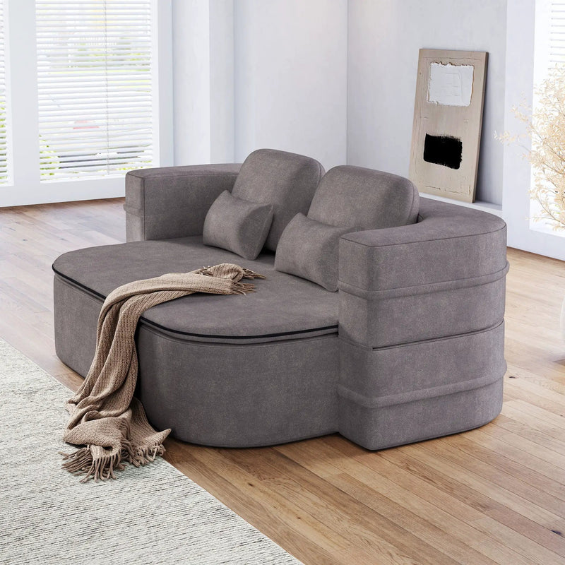 2 In 1 Foldable Sofa Bed With Multi Functional Blanket, Floor Lounge Sofa by HouseOfZazla