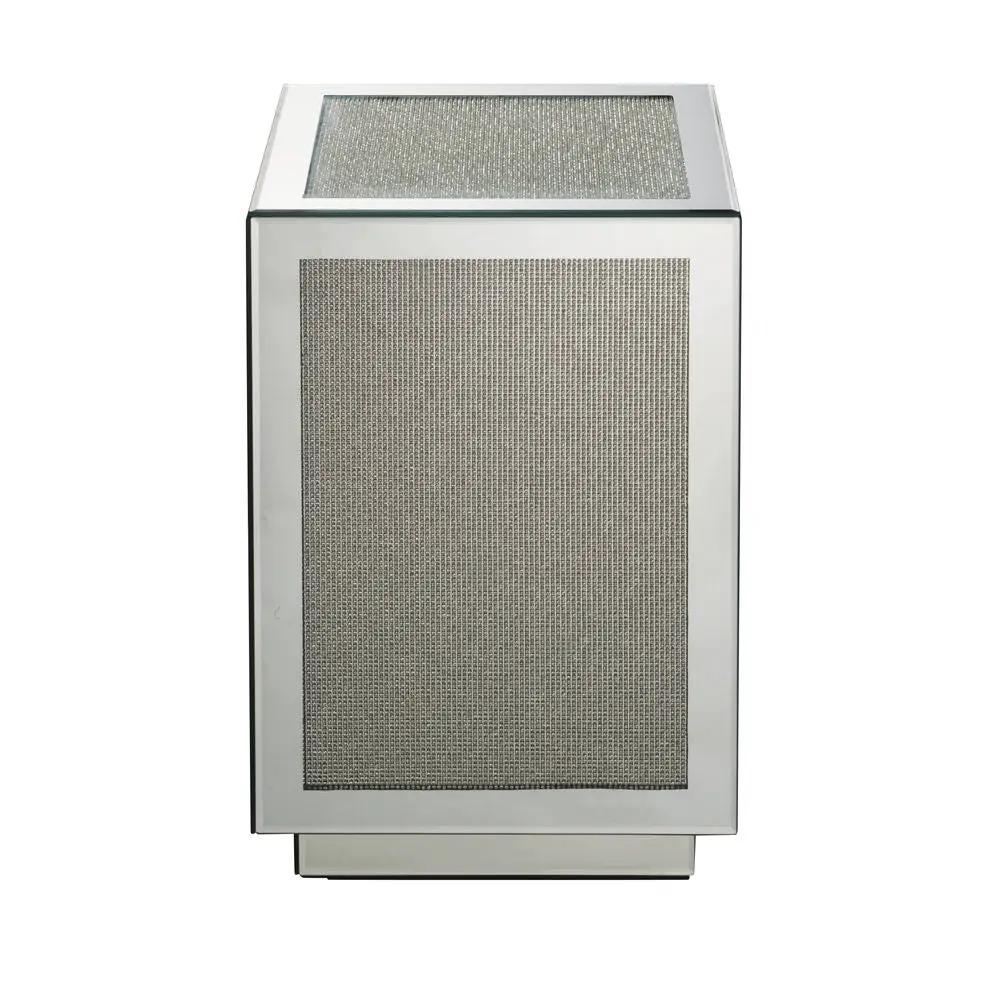 Noralie - 20" Accent Table - Mirrored, Faux Diamonds by Unique Piece Furniture