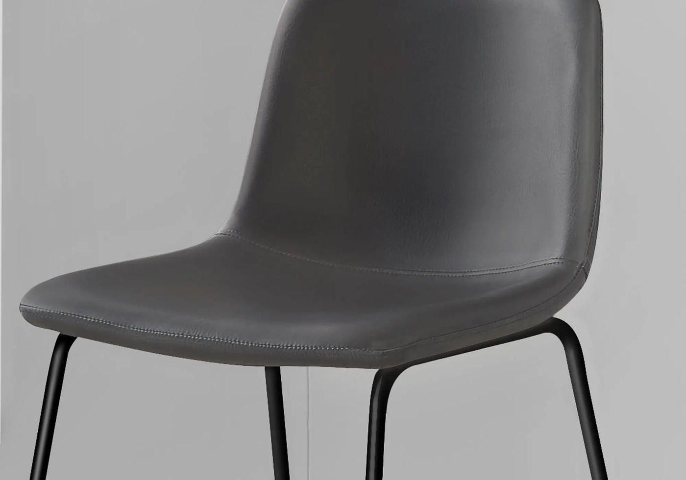 Bar Height Office Chair with Curved Backrest and Leather-Look Upholstery by HouseOfZazla