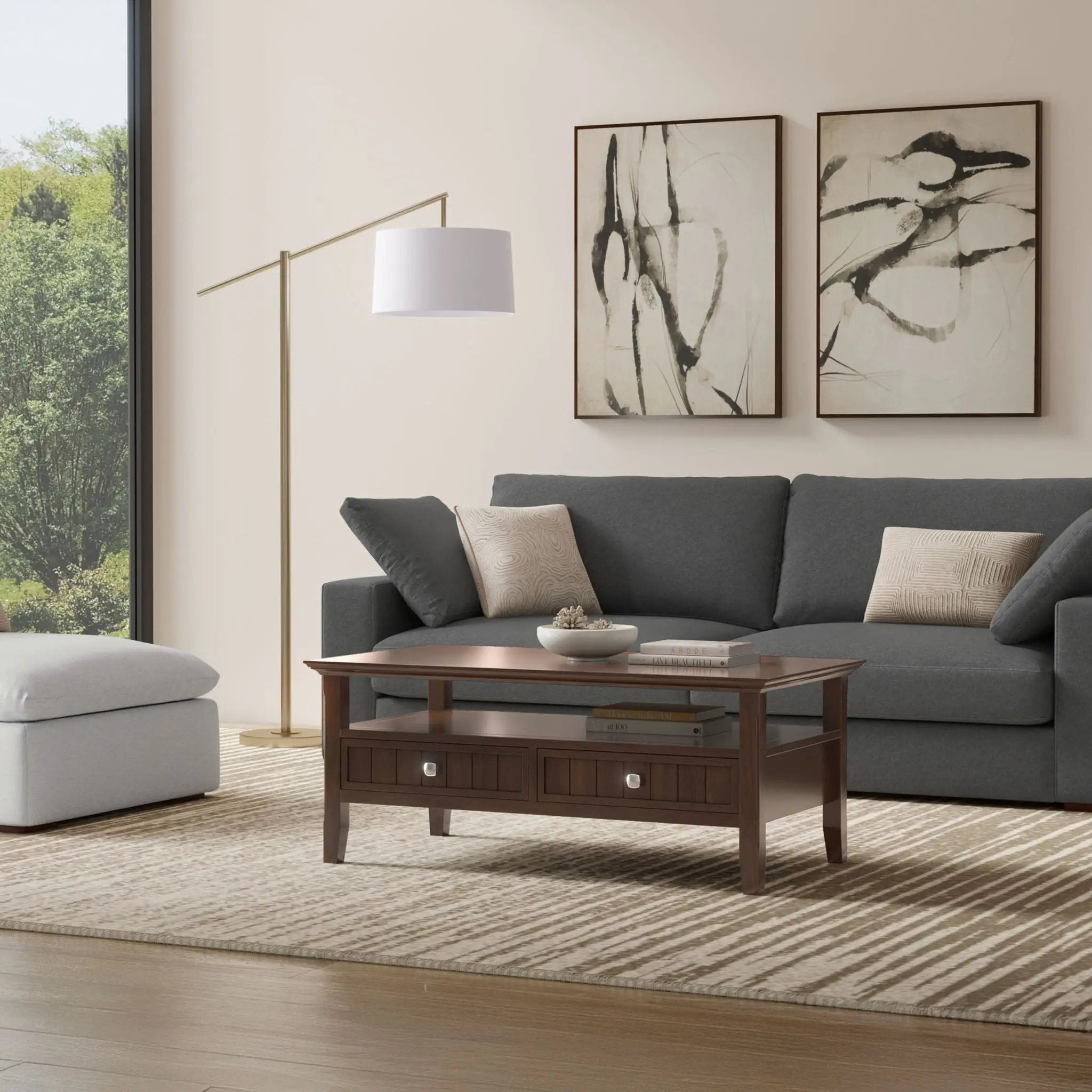 Acadian - Coffee Table With Drawer - Brown by Unique Piece Furniture