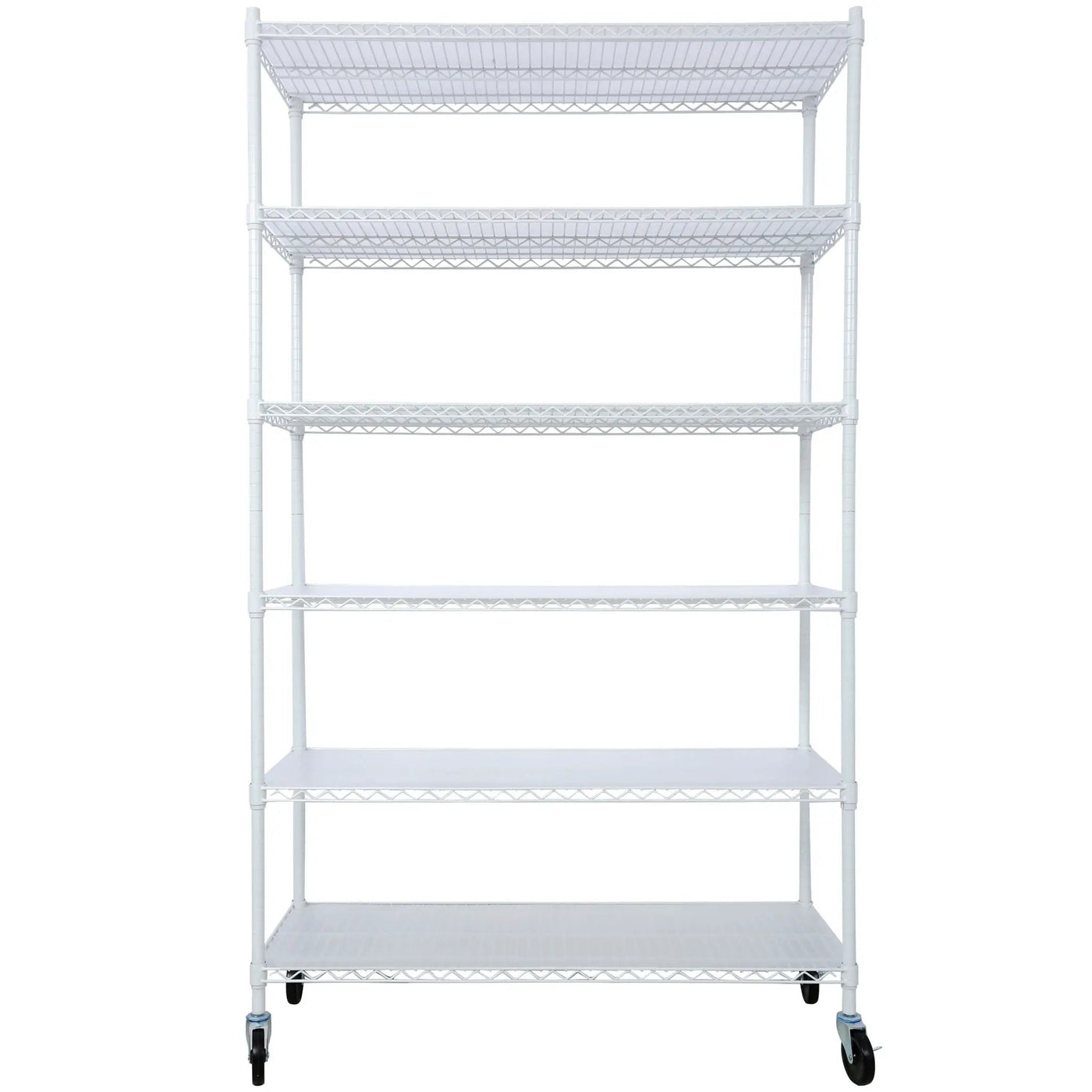 6 Tier 6000Lbs Capacity Nsf Metal Shelf Wire Shelving Unit, Heavy Duty Adjustable Storage Rack With Wheels & Shelf Liners For Commercial Grade Utility Steel Storage Rack by HouseOfZazla