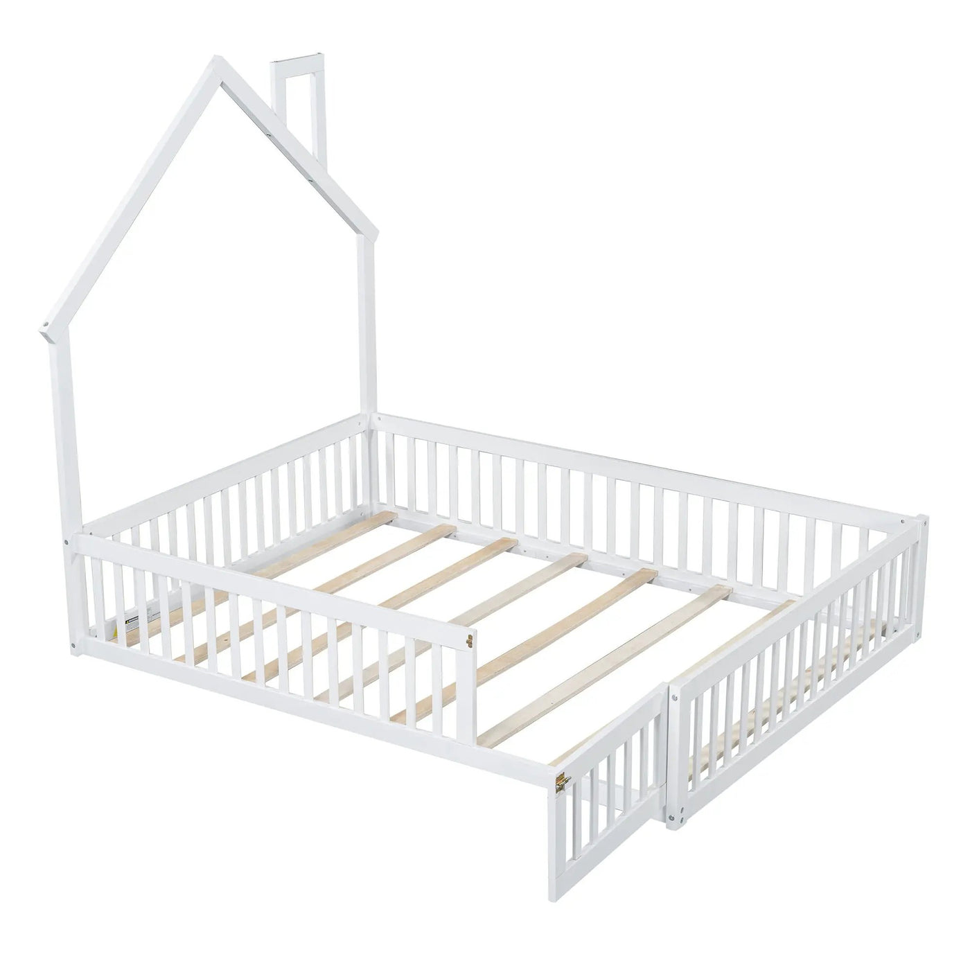 House Platform Bed With Guardrail by HouseOfZazla